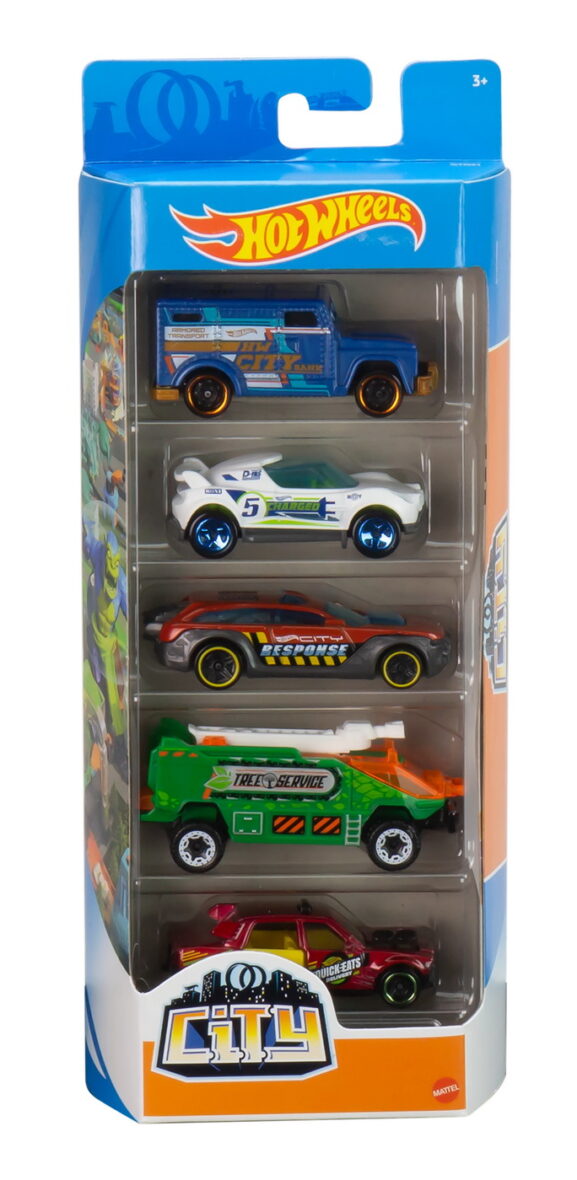 Set 5 Masini Hot Wheels City Scara 1:64