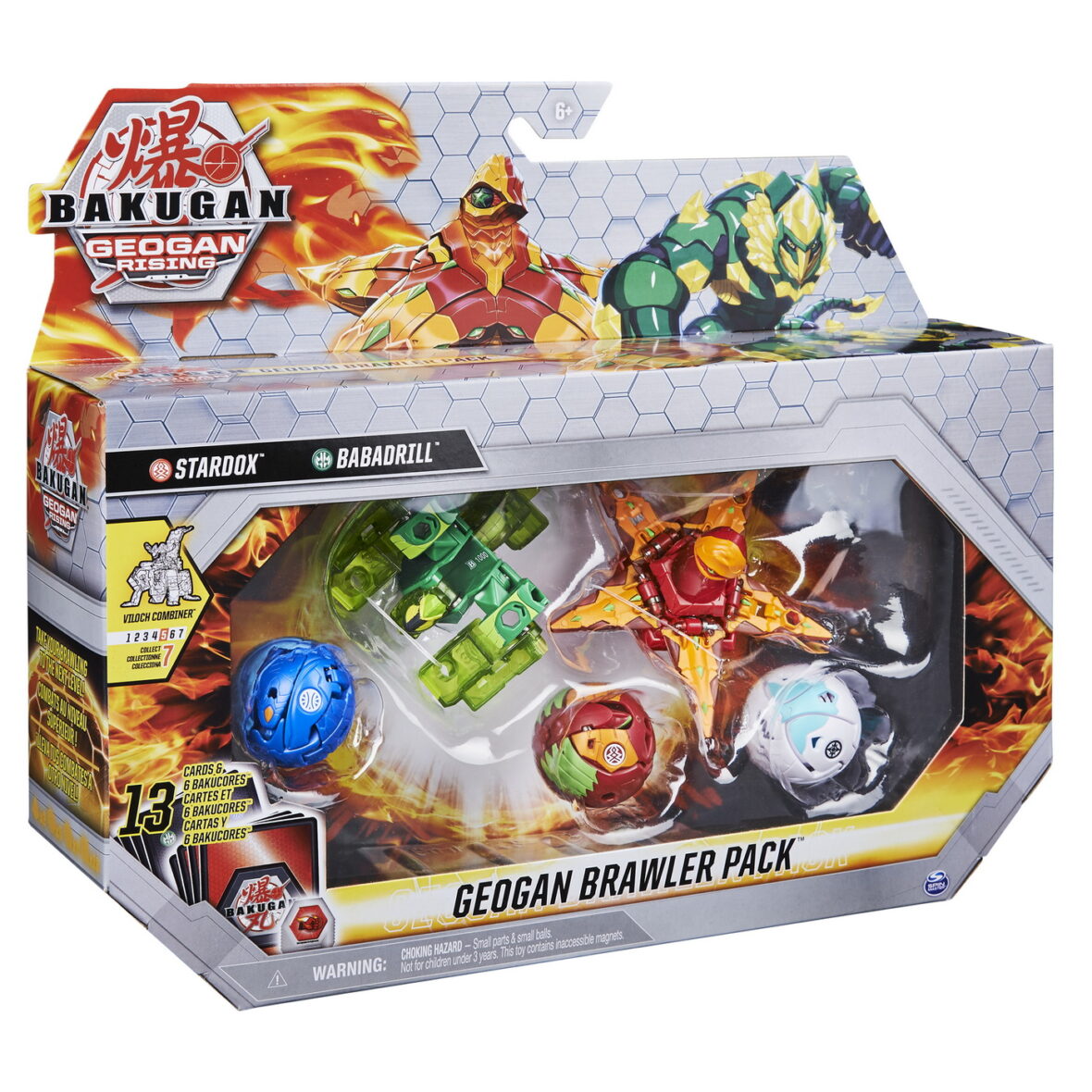 Bakugan S3 Set Geogan Brawler Stardox Si Babadrill