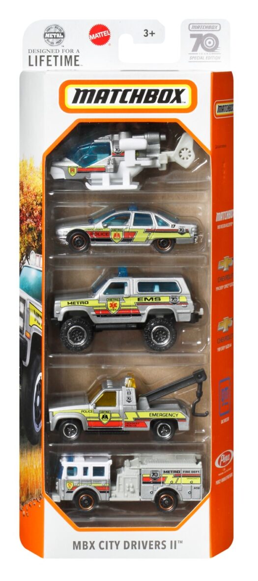 Matchbox Set 5 Masinute Metalice Mbx City Drivers Ii Scara 1:64