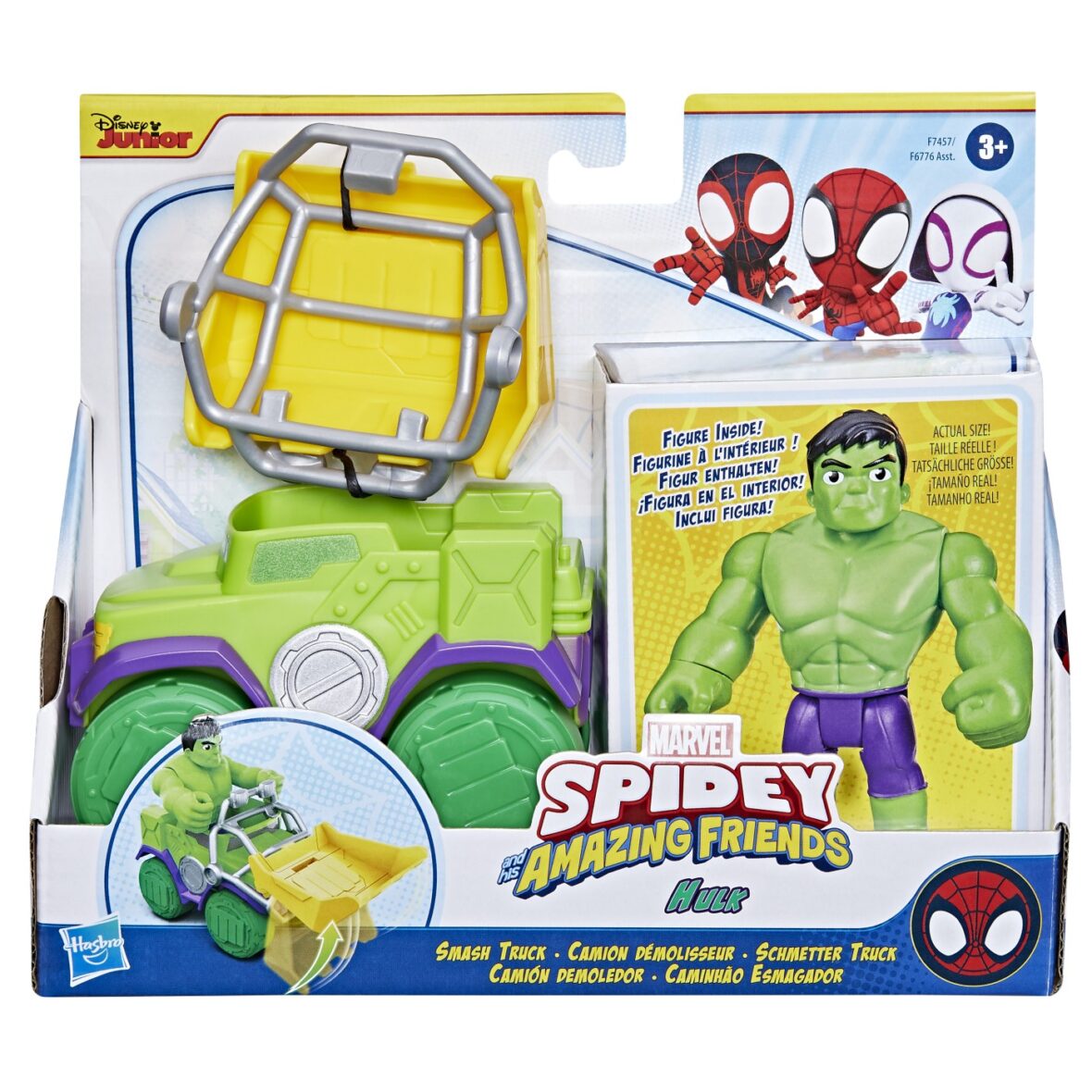 Spidey Prietenii Extraordinari Set Masinuta Si Figurina Si Accesoriu Hulk