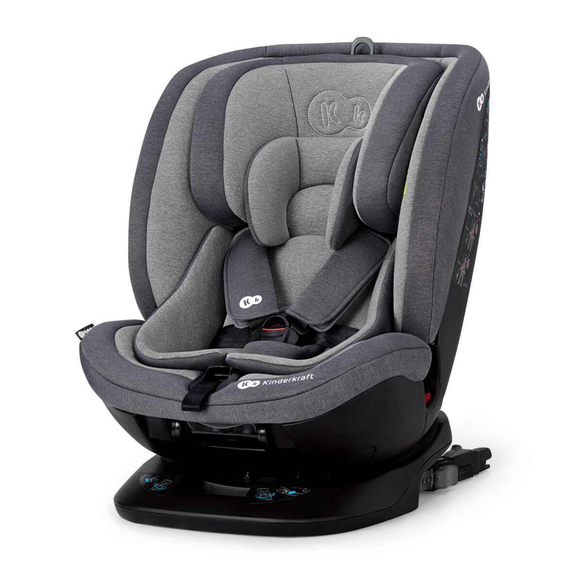 Scaun Auto Kinderkraft Xpedition Rotativ, 0-36 Kg, Cu Isofix, Grey