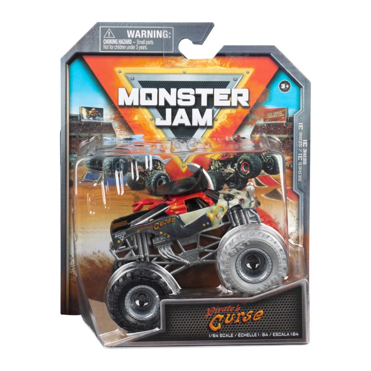 Monster Jam Masinuta Metalica Pirates Curse Scara 1 La 64