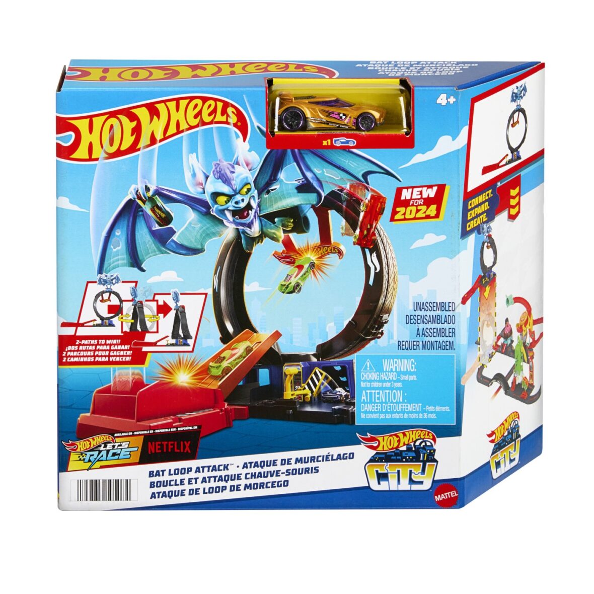 Hot Wheels City Pista Inamicilor Bucla Liliacului