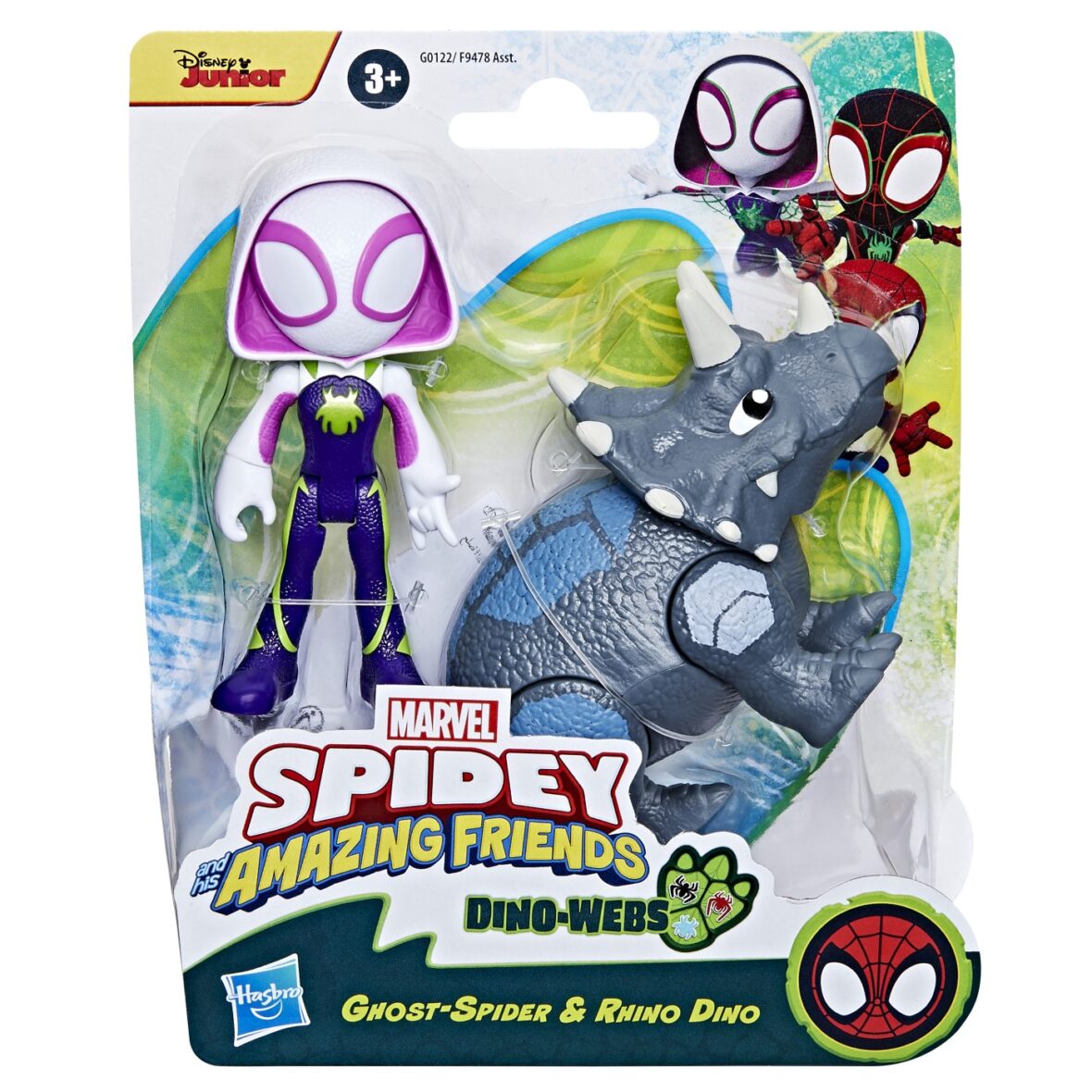 Spidey Si Prietenii Marvel Dino Webs Ghost-spider Si Rhino Dino