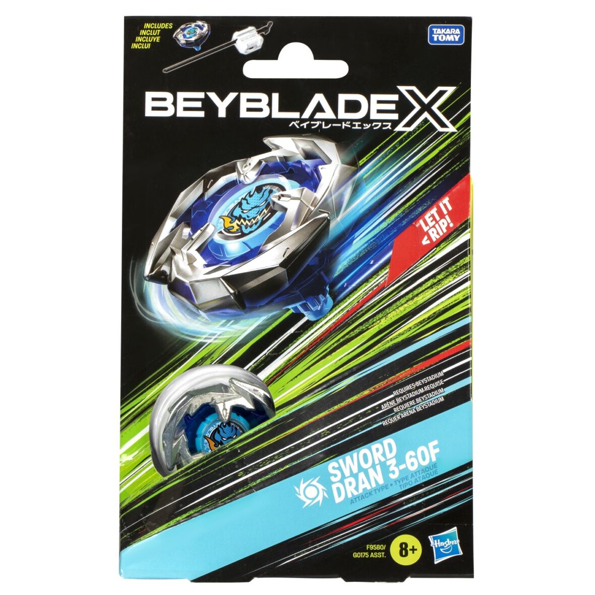 Beyblade X Let It Rip Set Lansator Si Roata Sword Dran 3-60f