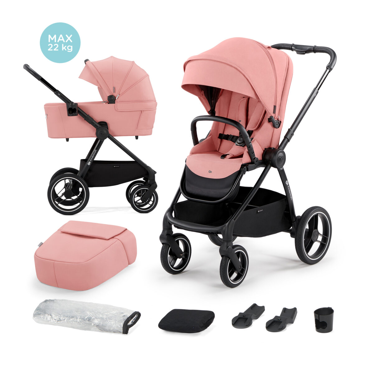 Carucior Kinderkraft Nea, 2 In 1, Ash Pink