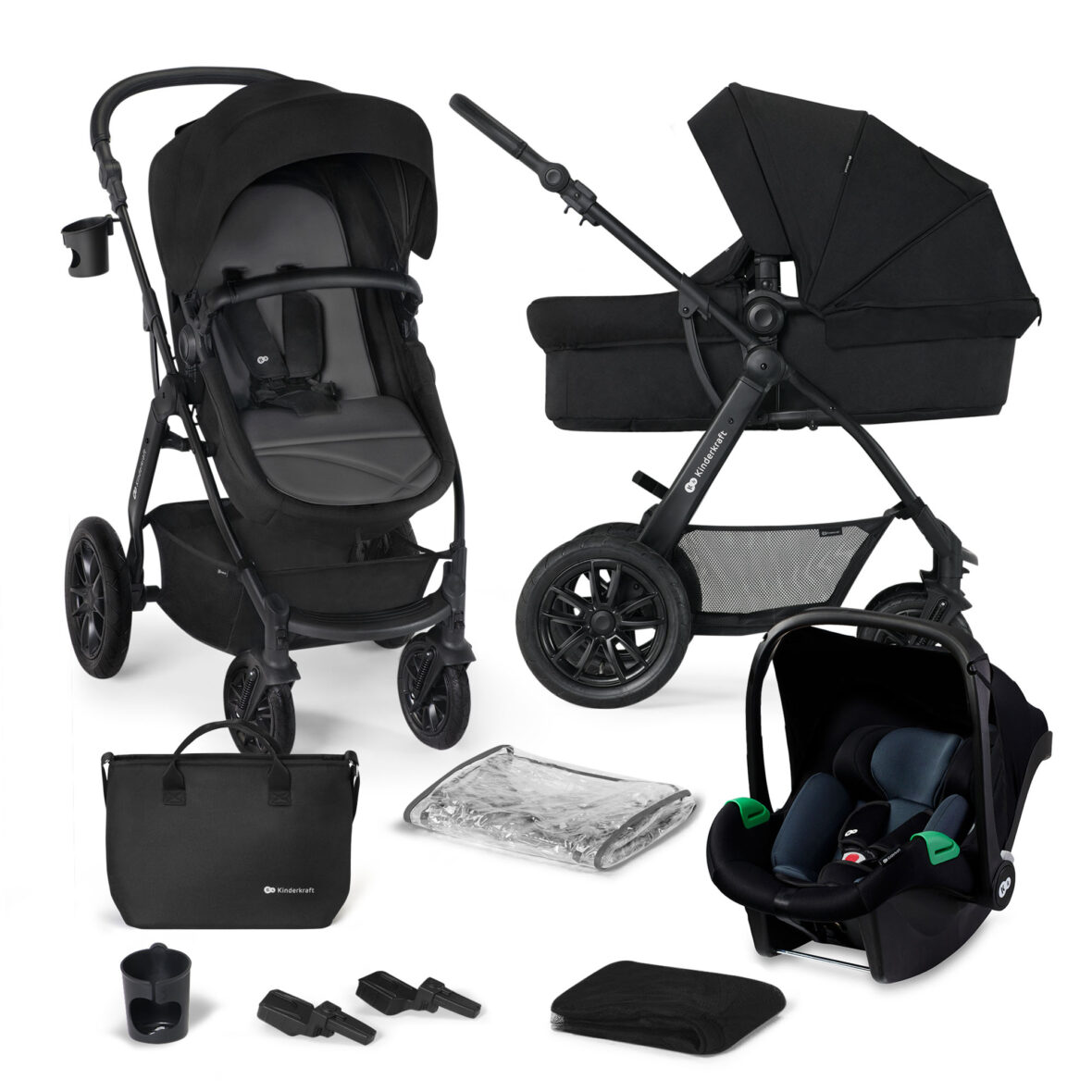 Carucior Multifunctional Kinderkraft Xmoov, 3 In 1, Black