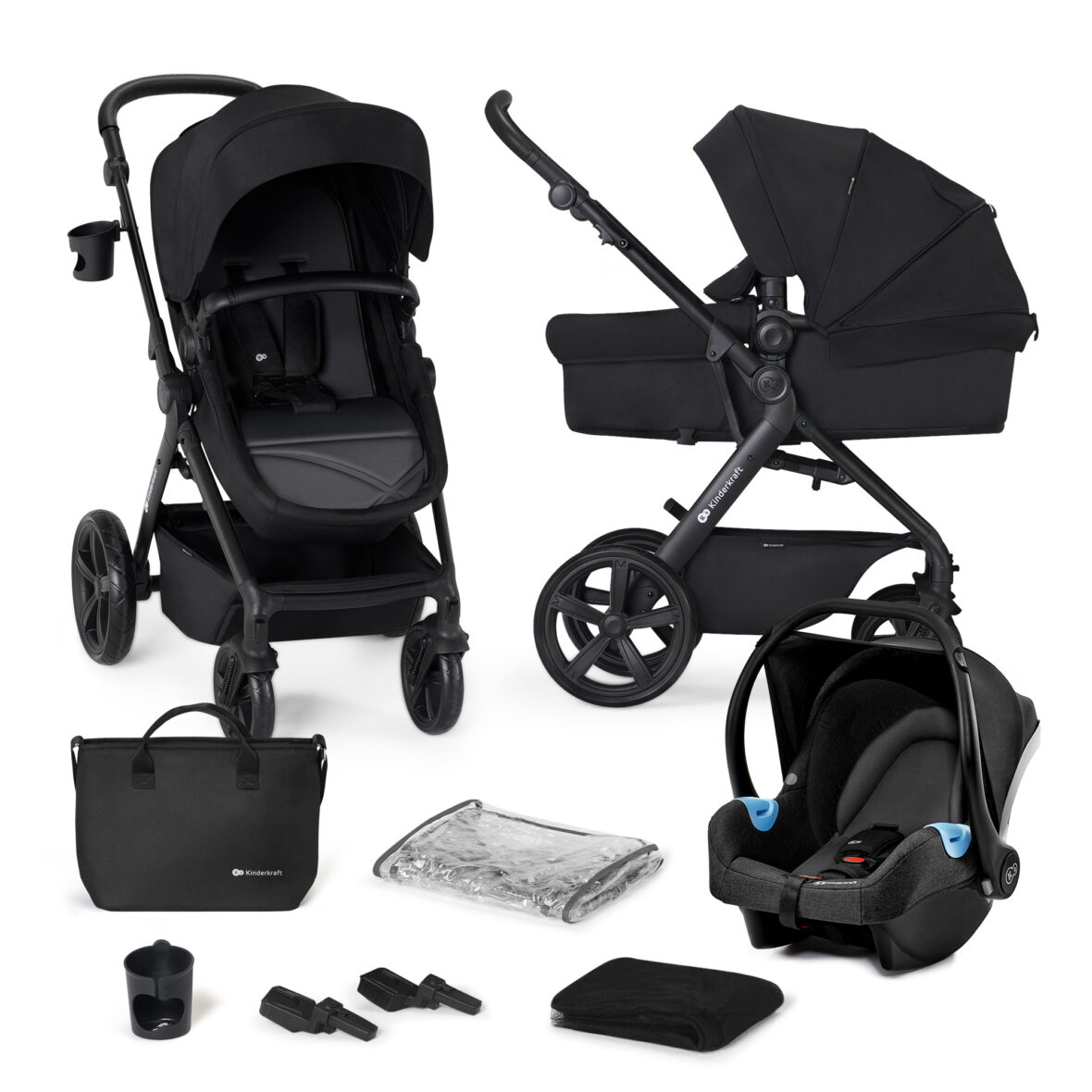 Carucior 3 In 1 Kinderkraft A-tour, Black