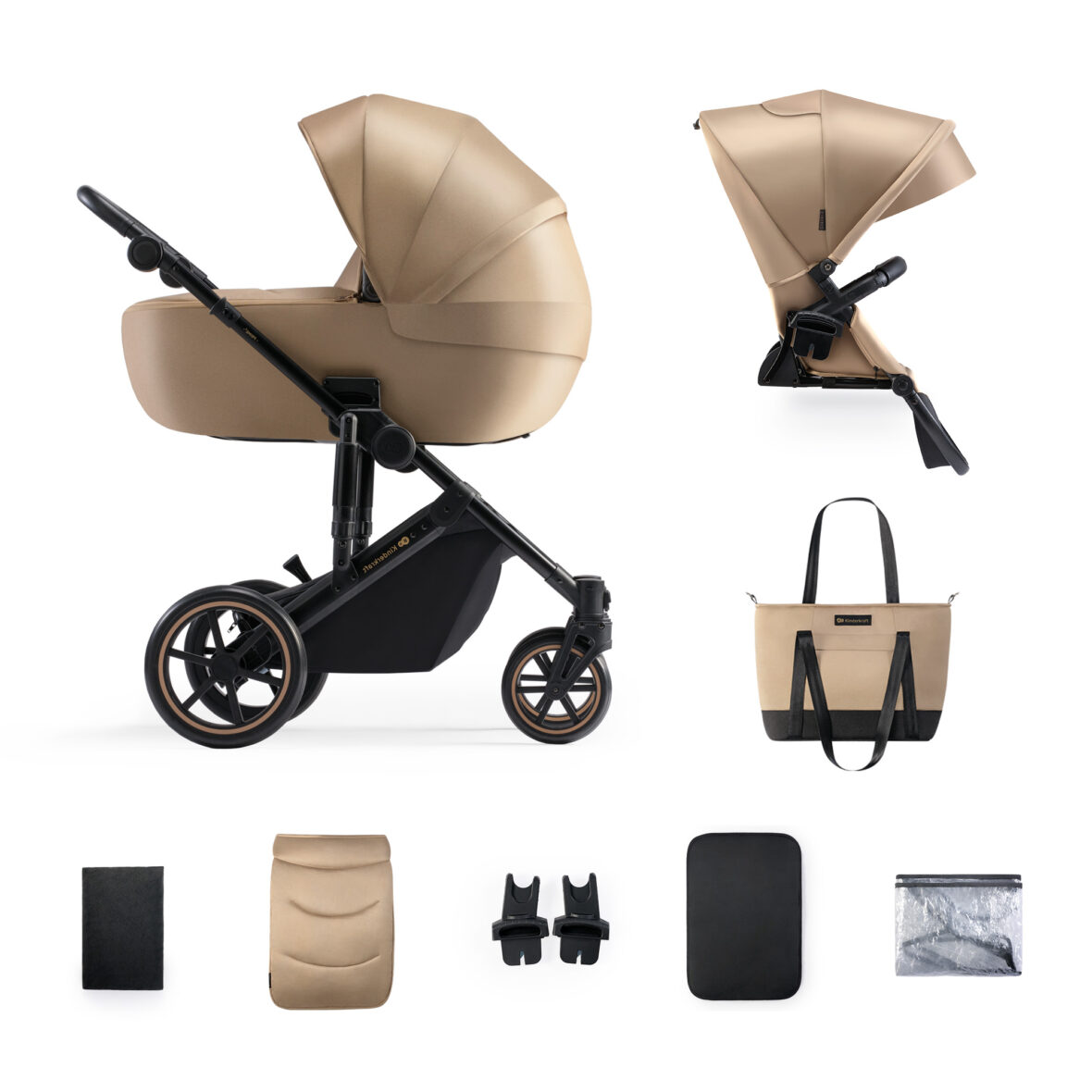 Carucior 2 In 1 Kinderkraft Prime 2, Sandrose Beige