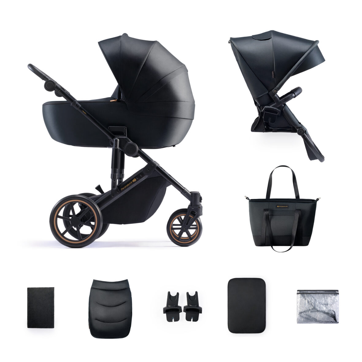 Carucior 2 In 1 Kinderkraft Prime 2, Venezian Black