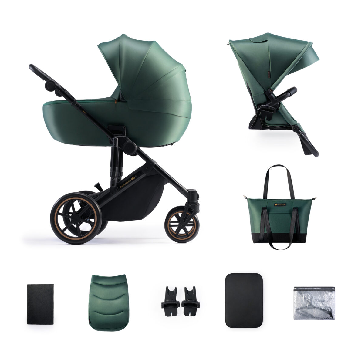 Carucior 2 In 1 Kinderkraft Prime 2, Dark Green