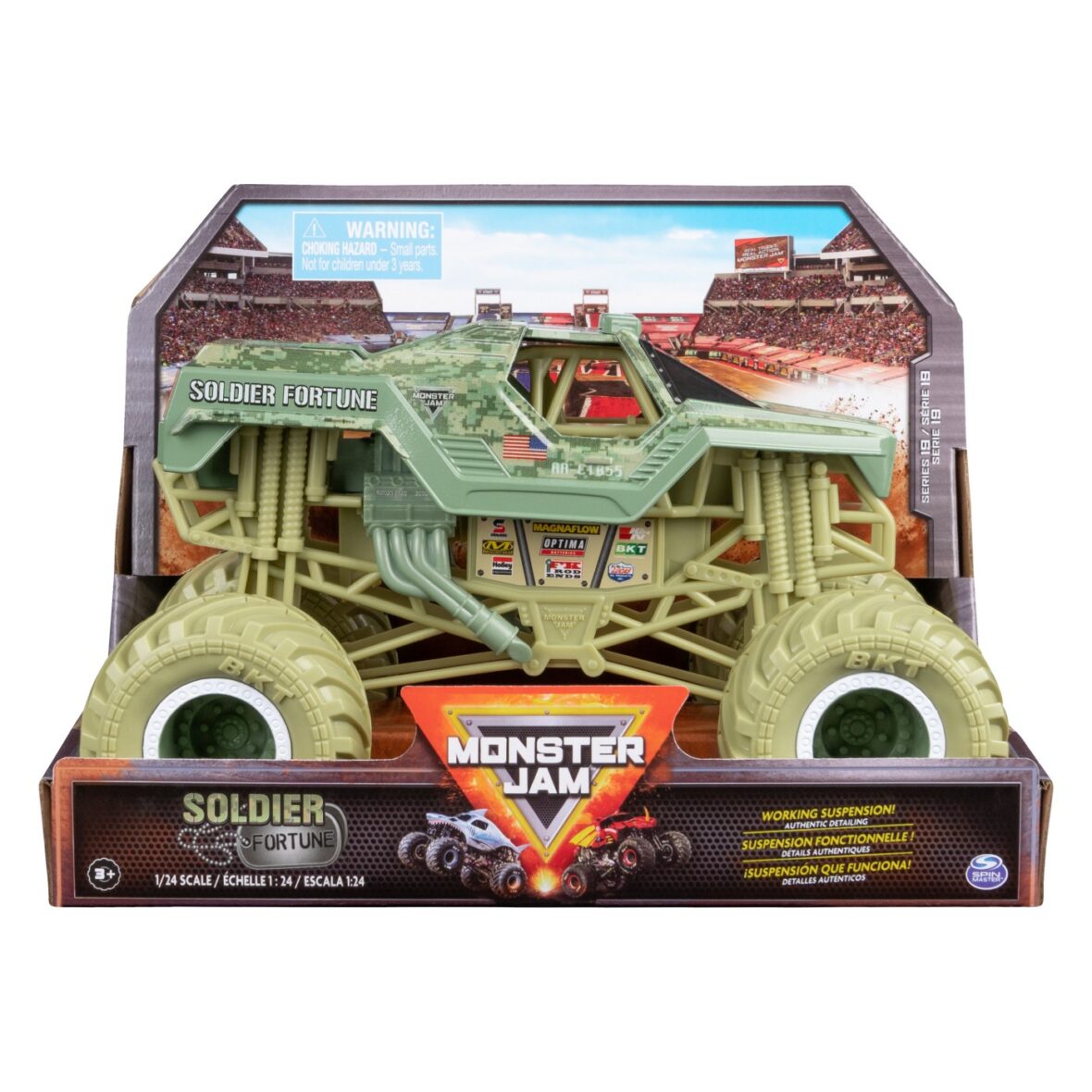 Monster Jam Masinuta Metalica Soldier Fortune Scara 1:24