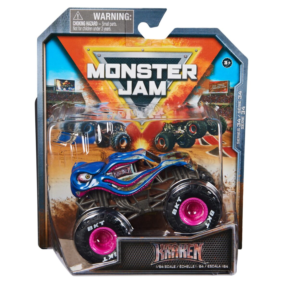 Monster Jam Masinuta Metalica Kraken Scara 1 La 64