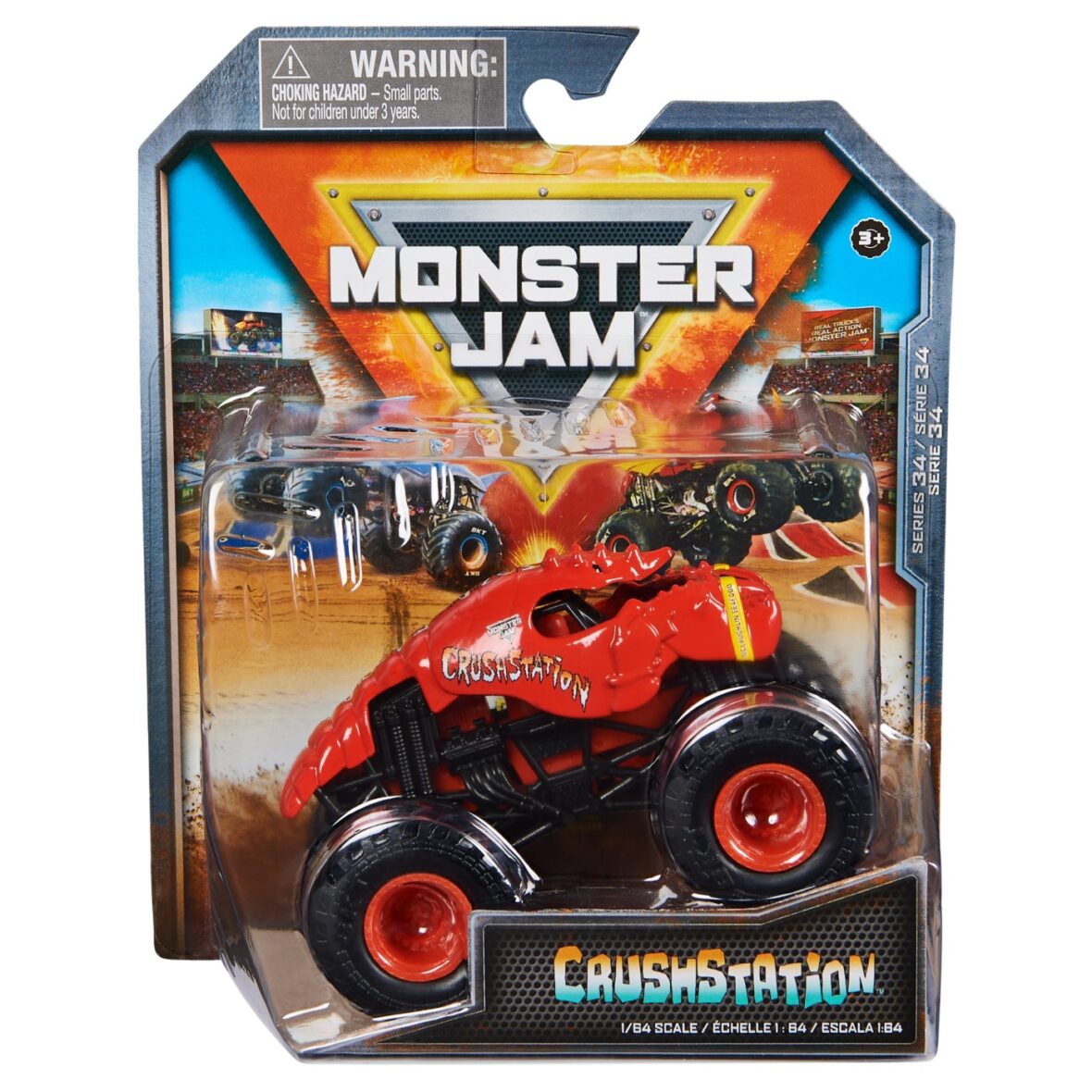 Monster Jam Masinuta Metalica Crushstation Scara 1 La 64