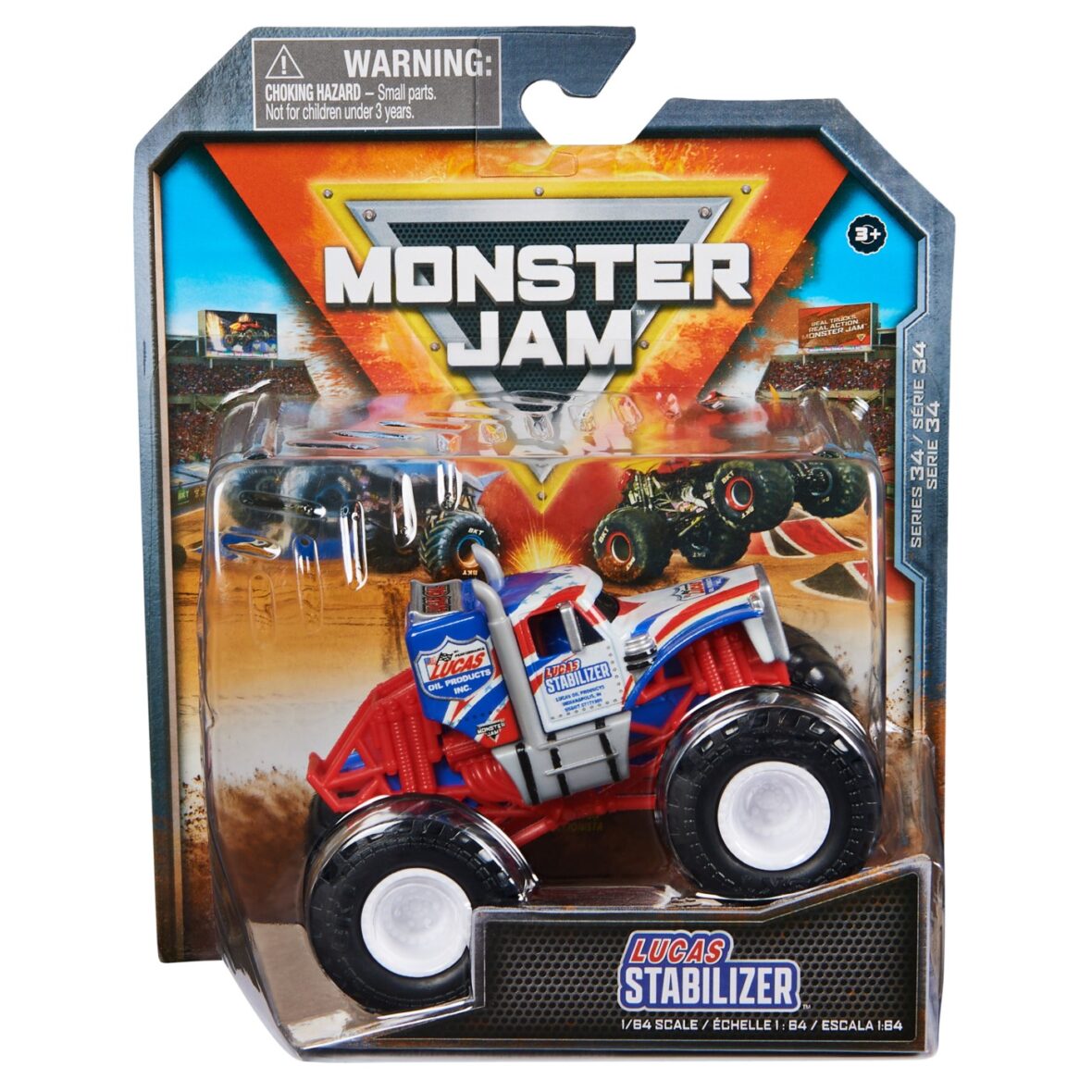 Monster Jam Masinuta Metalica Lucas Stabilizer Scara 1 La 64