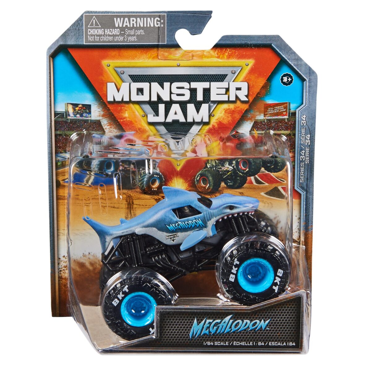 Monster Jam Masinuta Metalica Megalodon Scara 1 La 64