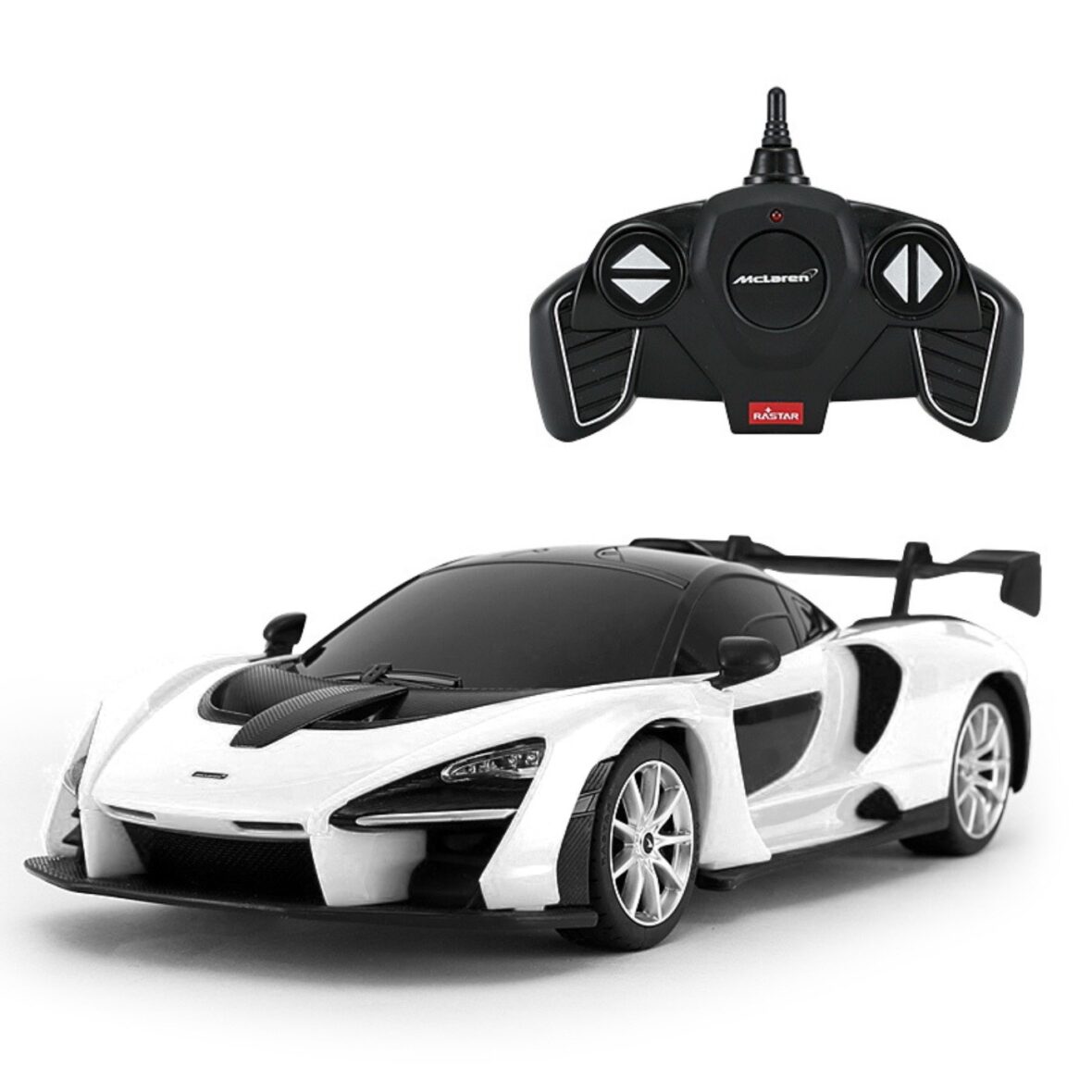 Masina Cu Telecomanda Mclaren Senna Alb Cu Scara 1 La 18