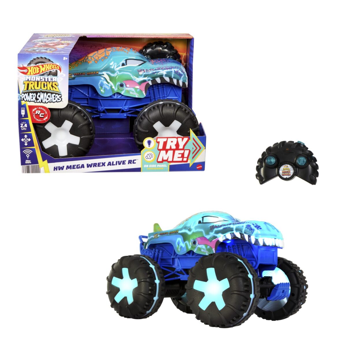 Hot Wheels Monster Truck Mega Wrex Alive Rc Scara 1 La15