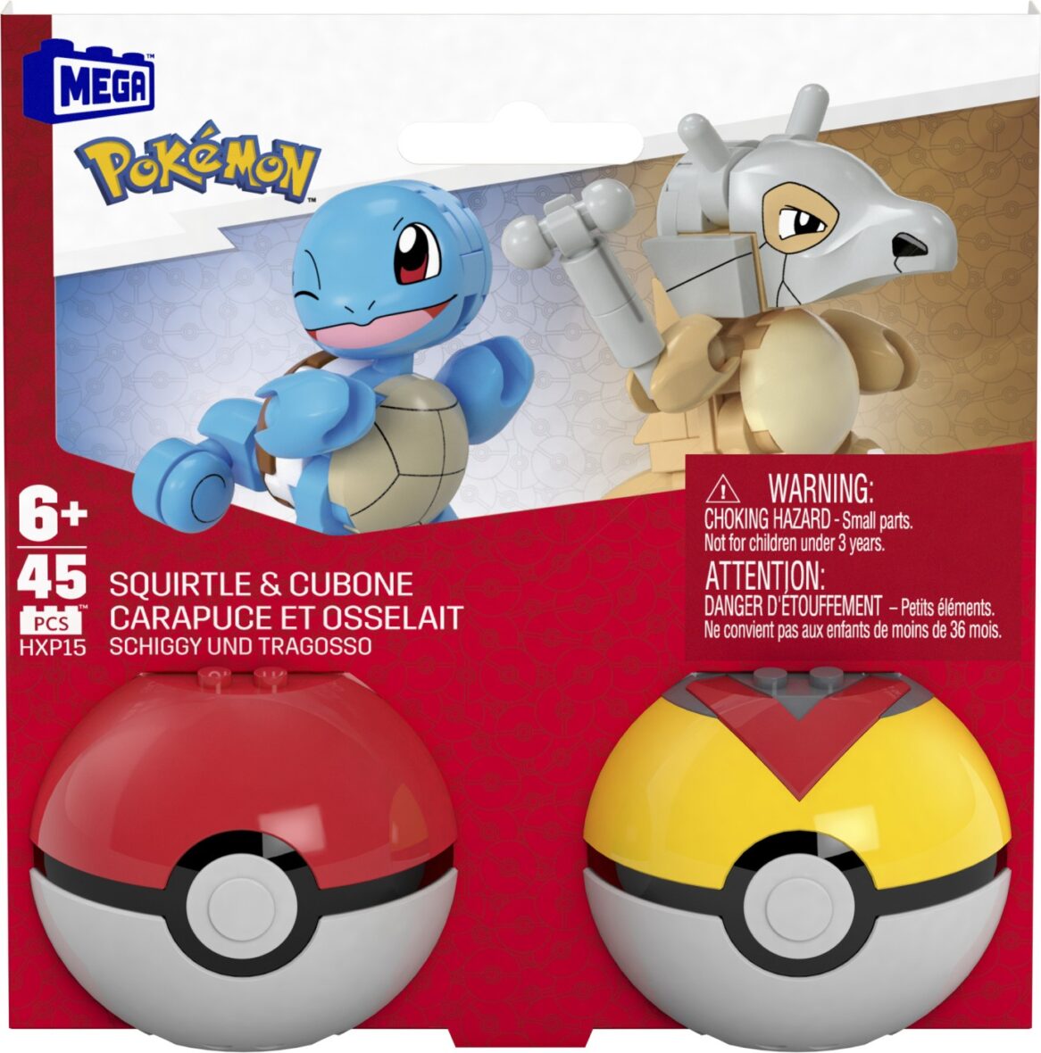 Pokemon Mega Set Doua Bile Squirtle Si Cubone 45 Piese