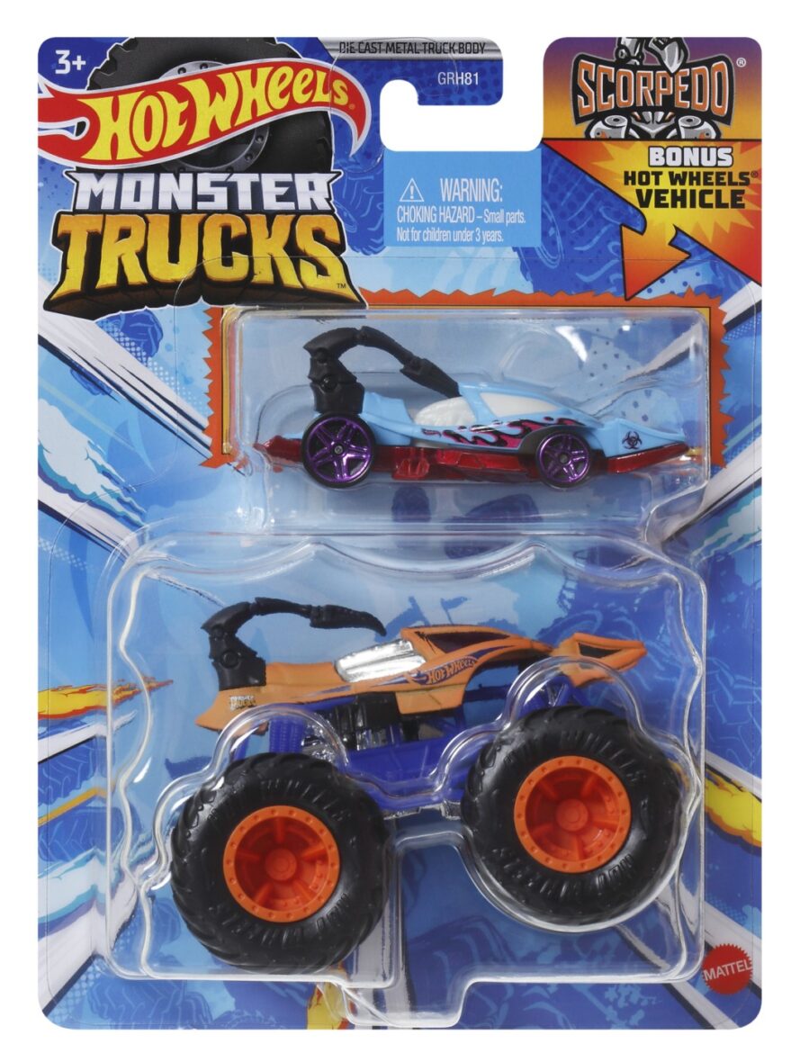 Hot Wheels Monster Truck Si Masinuta Metalica Scorpedo