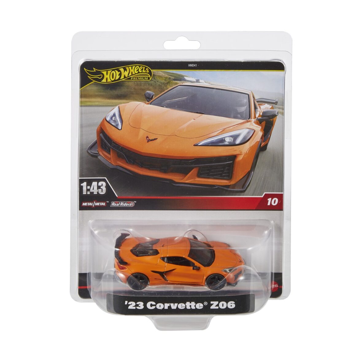 Hot Wheels Premium Real Riders Masinuta Metalica 23 Corvette Z06 Scara 1:43