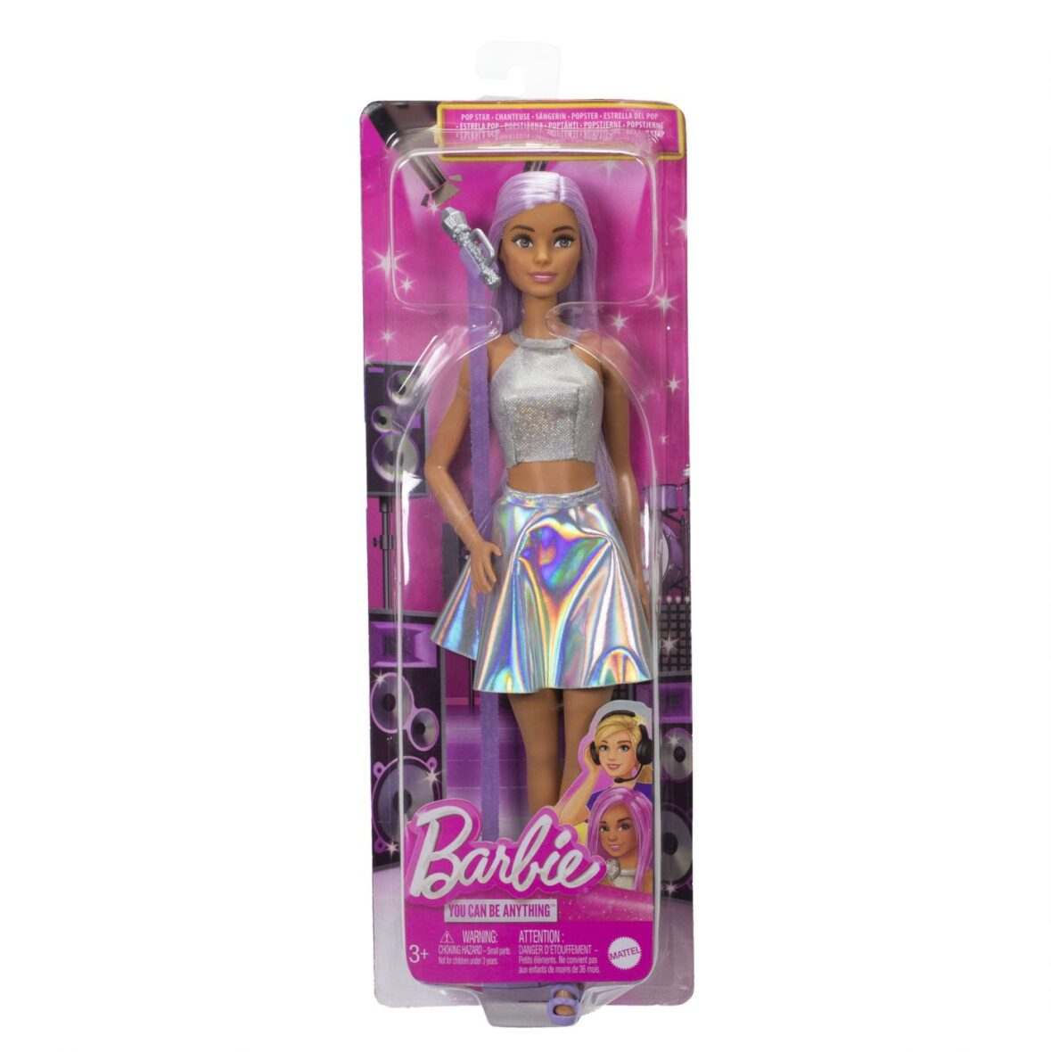 Barbie Papusa Barbie You Can Be Set Barbie Star Pop Si Microfon